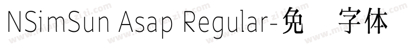 NSimSun Asap Regular字体转换